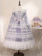 Delicate-Ornate-Pleated-Embroidered-Lace-Layered-Hem-Cross-Straps-Bow-Knot-Classic-Lolita-Long-Sleeve-Dress-coscarnival-3050
