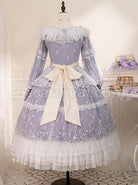 Delicate-Ornate-Pleated-Embroidered-Lace-Layered-Hem-Cross-Straps-Bow-Knot-Classic-Lolita-Long-Sleeve-Dress-coscarnival-3056