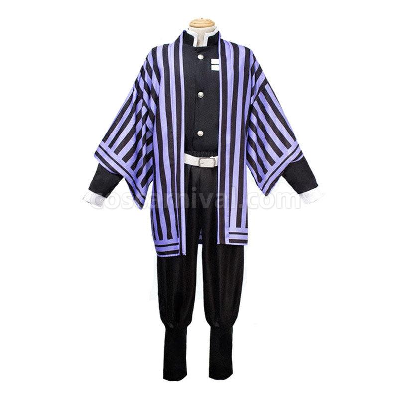 Demon Slayer Kimetsu no Yaiba Iguro Obanai Kimono Black White Halloween Cosplay Costumes coscarnival011117441