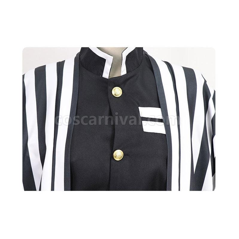 Demon Slayer Kimetsu no Yaiba Iguro Obanai Kimono Black White Halloween Cosplay Costumes coscarnival011117460