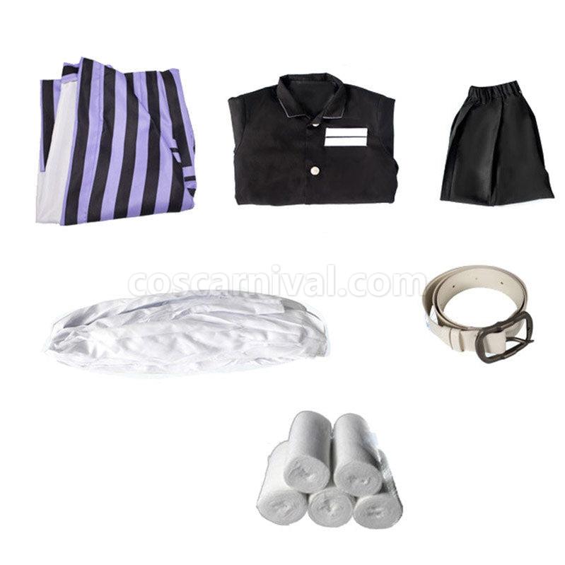 Demon Slayer Kimetsu no Yaiba Iguro Obanai Kimono Black White Halloween Cosplay Costumes coscarnival011117475