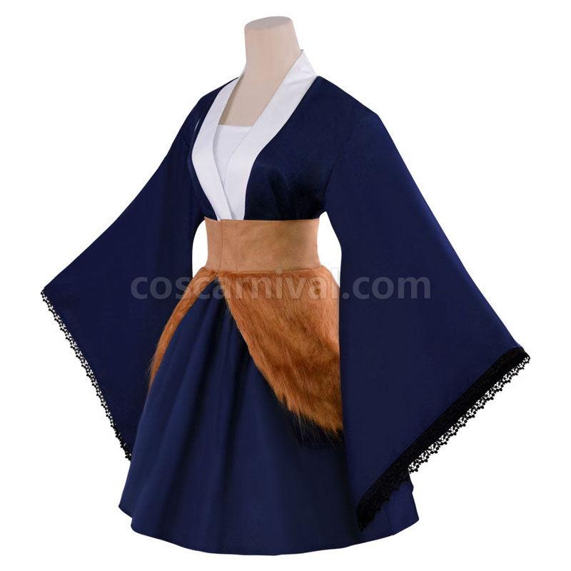 Demon Slayer Kimetsu no Yaiba Inosuke Hashibira Maid Dress Cosplay Costumes coscarnival01112256