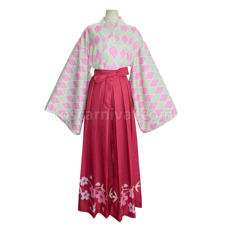 Demon Slayer Kimetsu no Yaiba Kanroji Mitsuri Kimono Halloween Cosplay Costumes coscarnival01119534