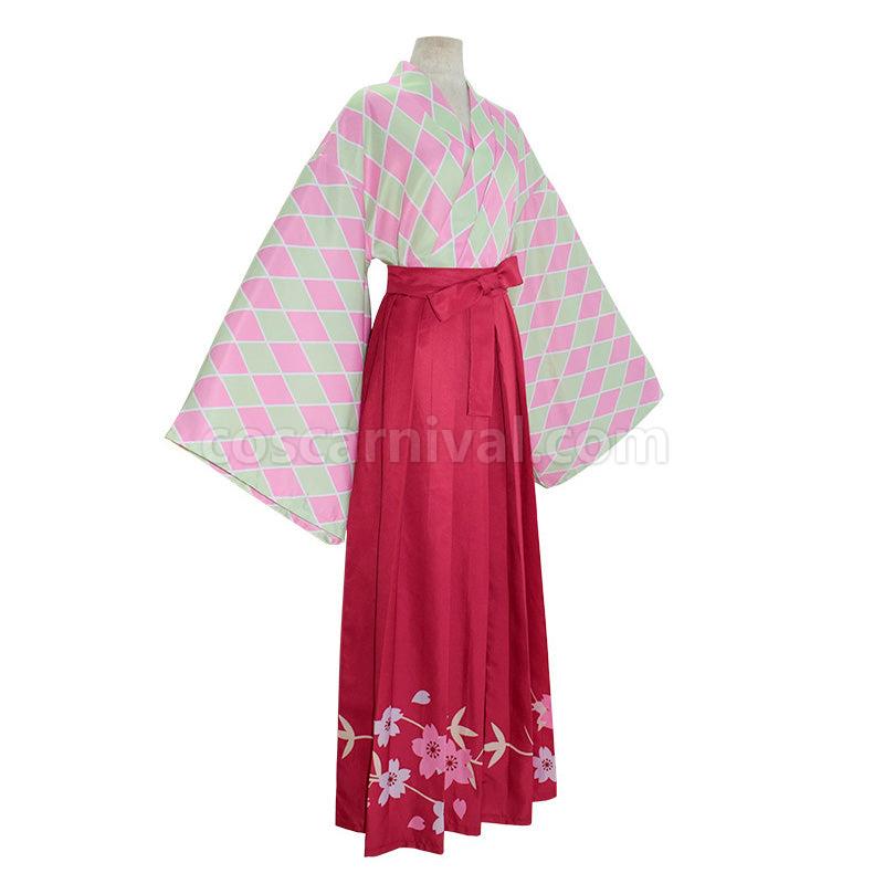 Demon Slayer Kimetsu no Yaiba Kanroji Mitsuri Kimono Halloween Cosplay Costumes coscarnival01119541