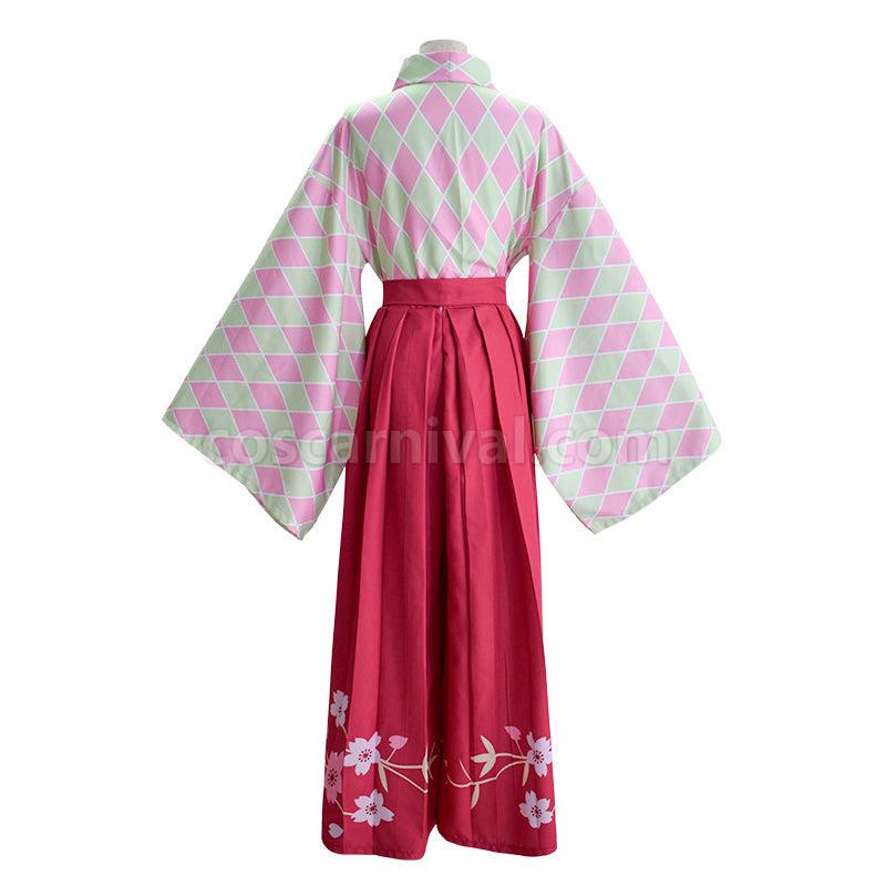 Demon Slayer Kimetsu no Yaiba Kanroji Mitsuri Kimono Halloween Cosplay Costumes coscarnival01119546