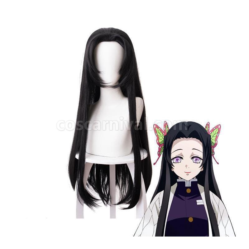Demon Slayer Kimetsu no Yaiba Kochou Kanae Long Brown Cosplay Wigs coscarnival011119373