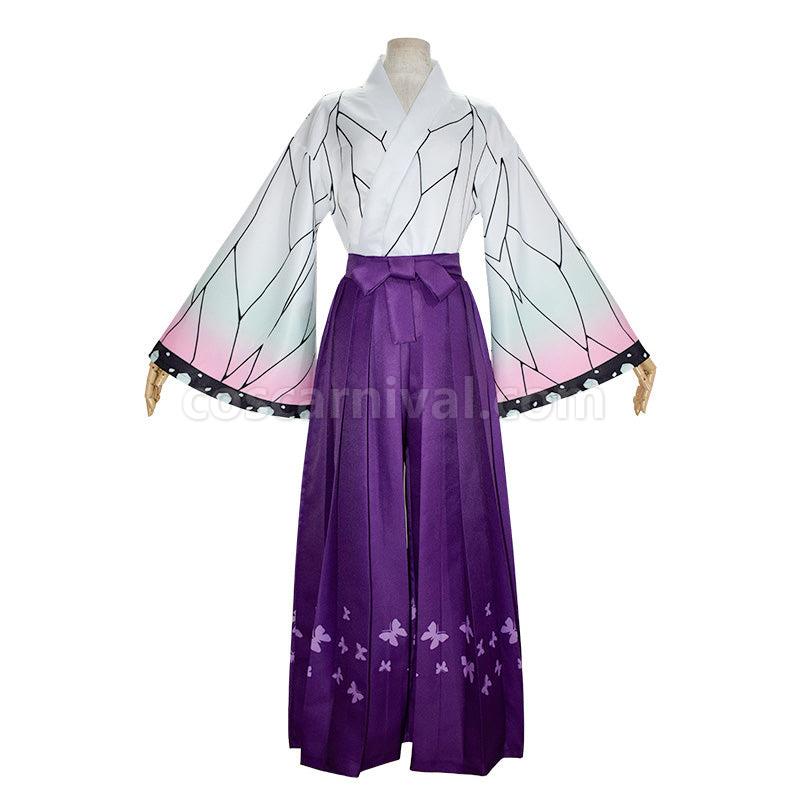 Demon Slayer Kimetsu no Yaiba Kochou Shinobu Kimono Halloween Cosplay Costumes coscarnival01119529