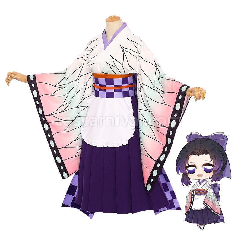 Demon Slayer Kimetsu no Yaiba Kochou Shinobu Kimono Maid Outfit Cosplay Costumes coscarnival011117839