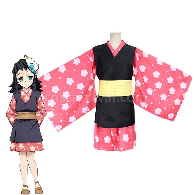 Demon Slayer Kimetsu no Yaiba Makomo Full Set Kimono Cosplay Costumes coscarnival011115700