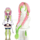Demon Slayer Kimetsu no Yaiba Mitsuri Kanroji Cosplay Wig Pink Mixed Green Weave Long Wigs coscarnival011119542