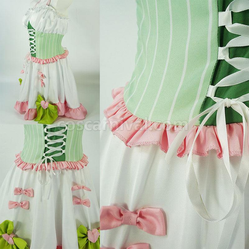 Demon Slayer Kimetsu no Yaiba Mitsuri Kanroji Lolita Maid Dress Cosplay Costume coscarnival01116591