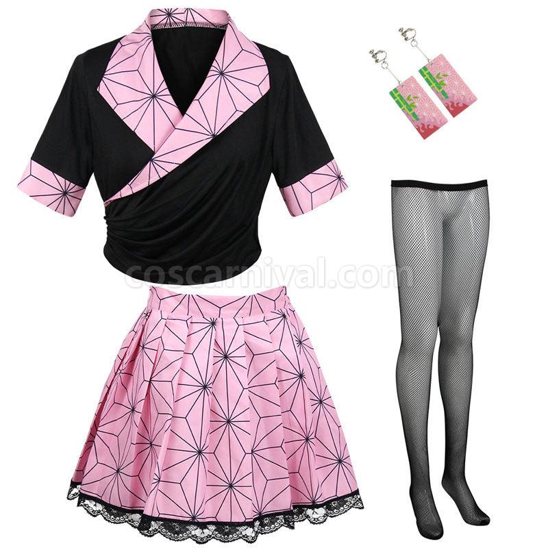 Demon Slayer Kimetsu no Yaiba Nezuko Kamado Cosplay Costumes coscarnival01117522