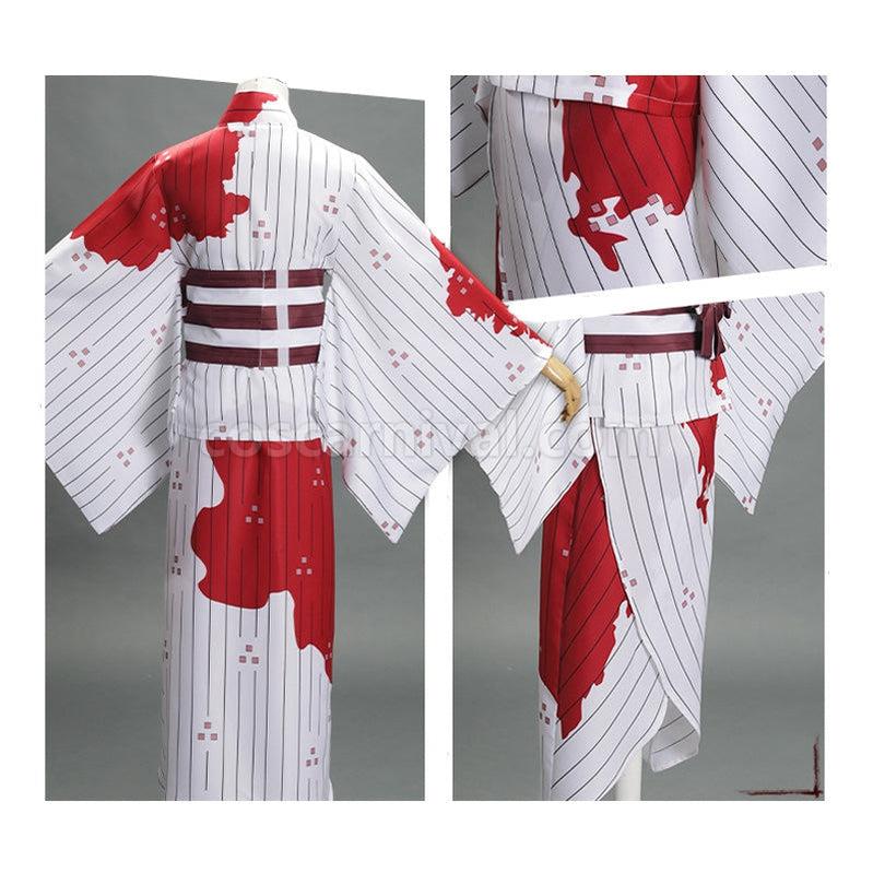 Demon Slayer Kimetsu no Yaiba Nezuko Kamado Halloween Blood Splatter Kimono Cosplay Costume coscarnival011115868