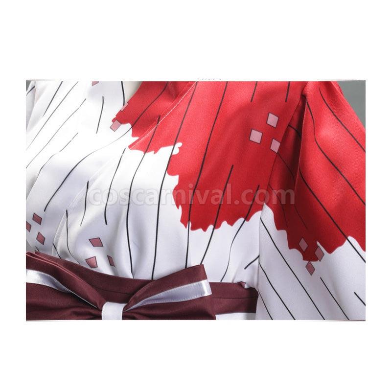Demon Slayer Kimetsu no Yaiba Nezuko Kamado Halloween Blood Splatter Kimono Cosplay Costume coscarnival011115872
