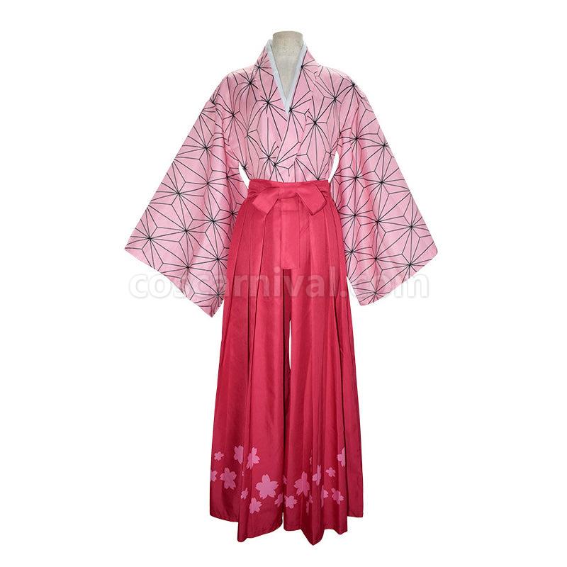 Demon Slayer Kimetsu no Yaiba Nezuko Kamado Kimono Halloween Cosplay Costumes coscarnival01119545