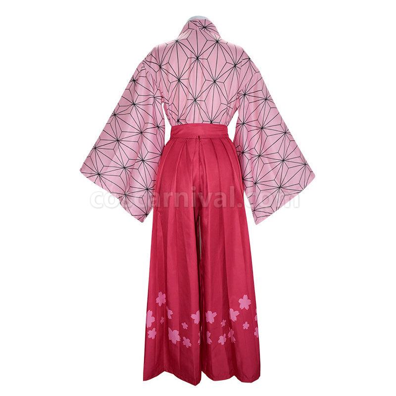 Demon Slayer Kimetsu no Yaiba Nezuko Kamado Kimono Halloween Cosplay Costumes coscarnival01119560