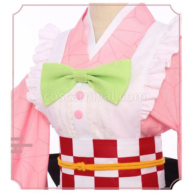 Demon Slayer Kimetsu no Yaiba Nezuko Kamado Kimono Maid Outfit Cosplay Costumes coscarnival011117870