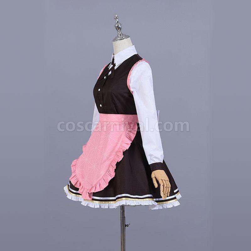 Demon Slayer Kimetsu no Yaiba Nezuko Kamado Maid Outfit Cosplay Costumes coscarnival011117853
