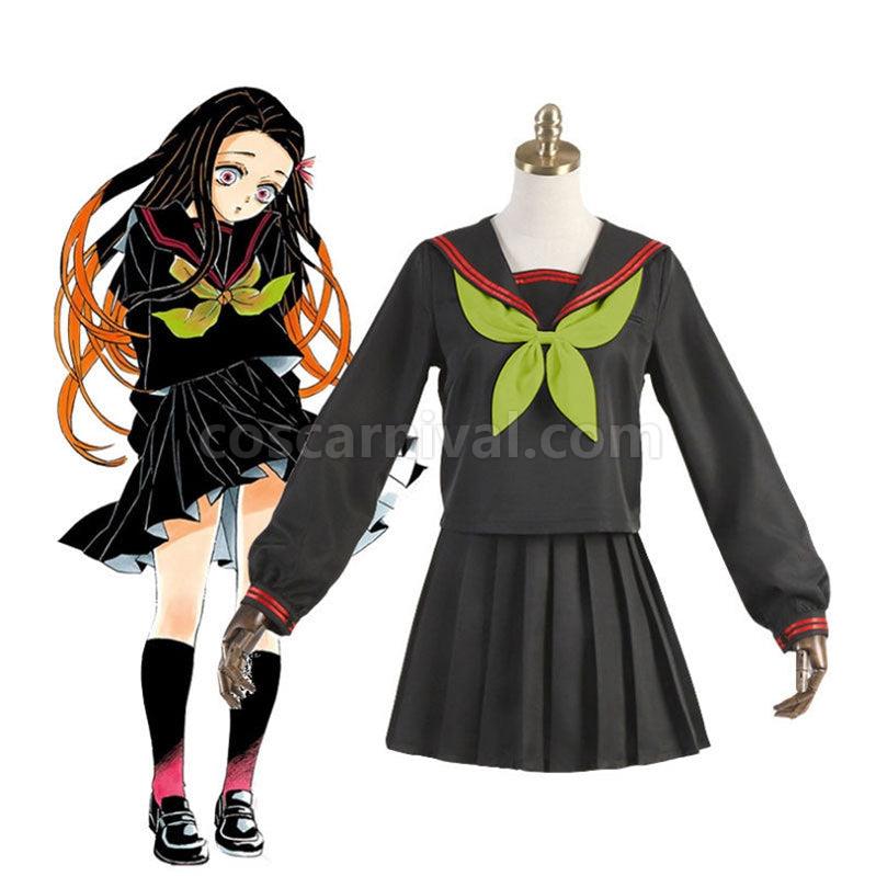 Demon Slayer Kimetsu no Yaiba Nezuko Kamado Makomo School Uniform Cosplay Costumes coscarnival011115697
