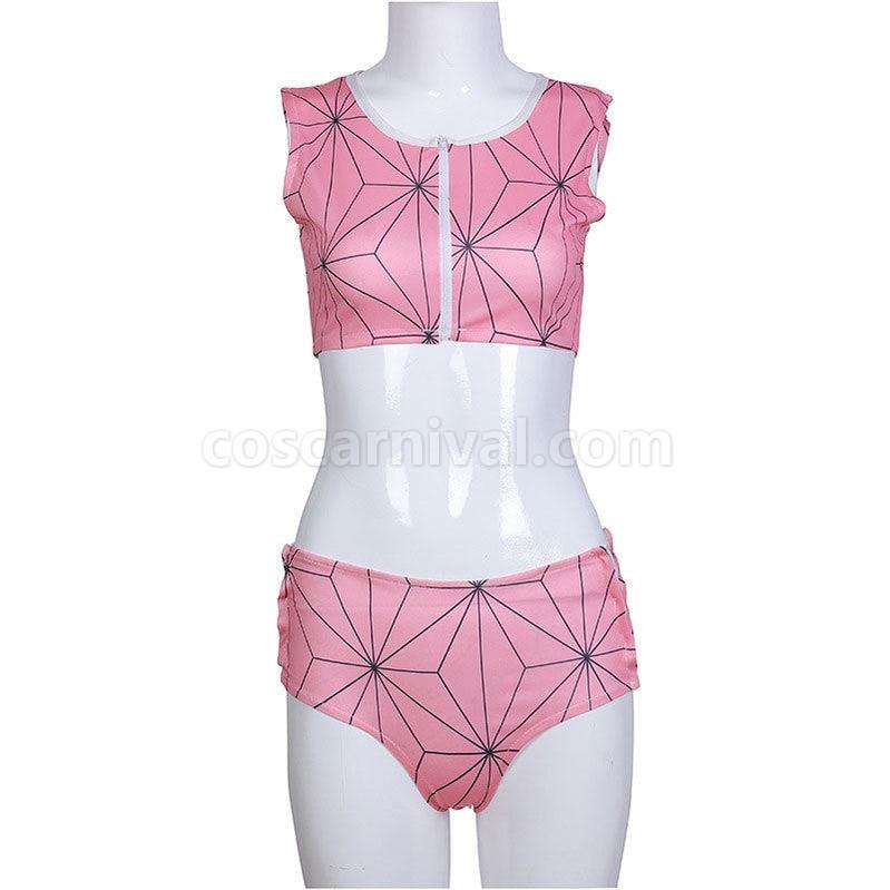 Demon Slayer Kimetsu no Yaiba Nezuko Kamado Swimsuit Cosplay Costumes coscarnival011110513