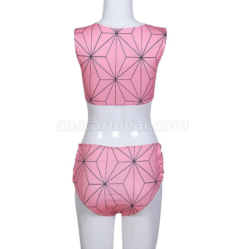 Demon Slayer Kimetsu no Yaiba Nezuko Kamado Swimsuit Cosplay Costumes coscarnival011110522