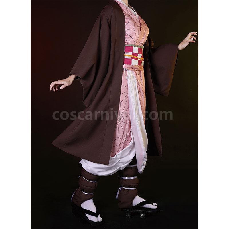 Demon Slayer Kimetsu no Yaiba Nezuko Kamado kimono Cosplay Costume With Props coscarnival011112856