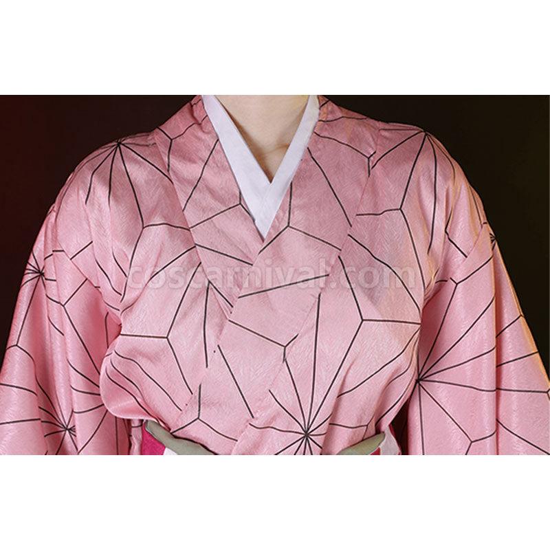 Demon Slayer Kimetsu no Yaiba Nezuko Kamado kimono Cosplay Costume With Props coscarnival011112900