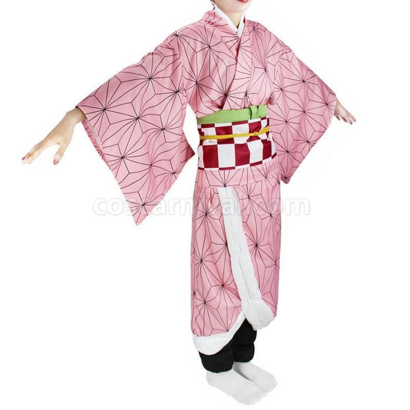 Demon Slayer Kimetsu no Yaiba Nezuko Kamado kimono Cosplay Costume coscarnival011119325