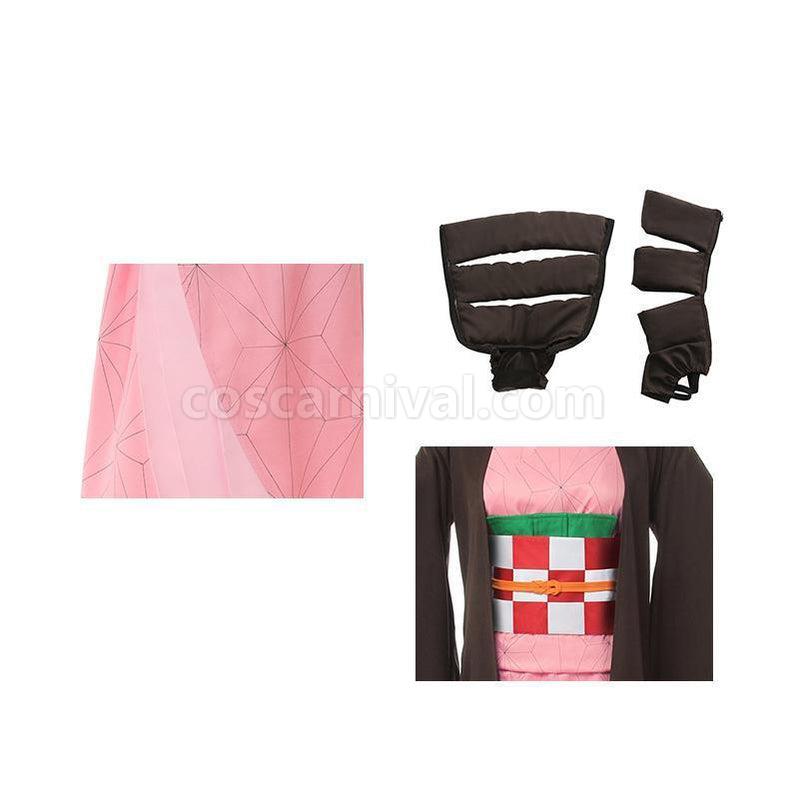 Demon Slayer Kimetsu no Yaiba Nezuko Kamado kimono Cosplay Costume coscarnival011119352
