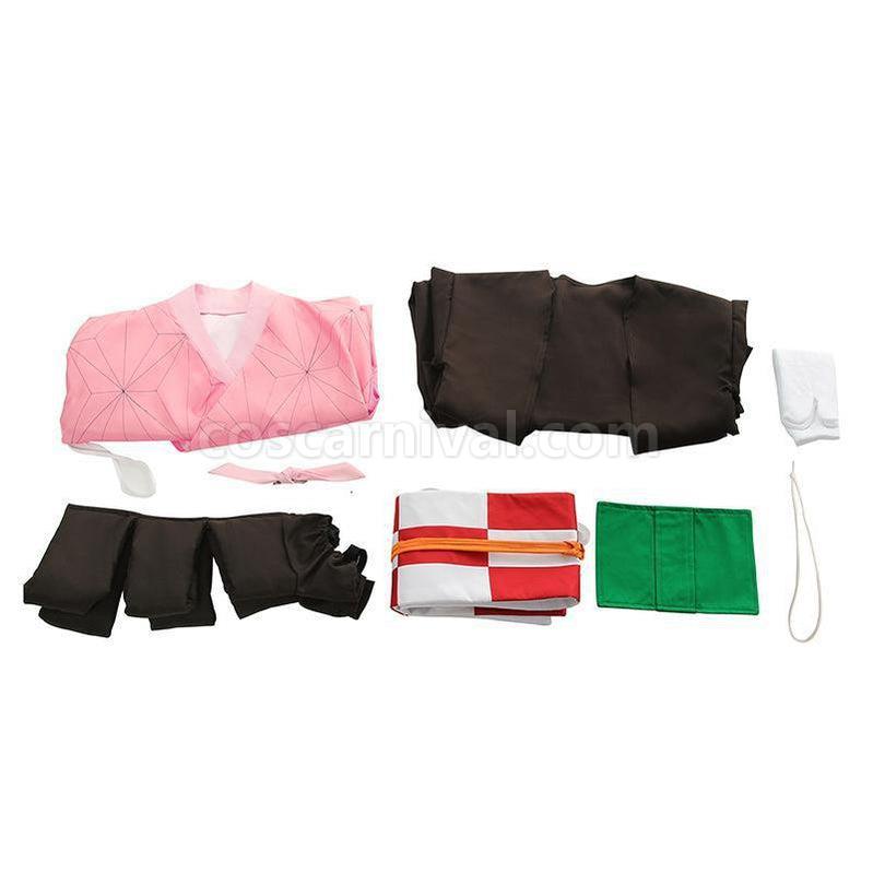 Demon Slayer Kimetsu no Yaiba Nezuko Kamado kimono Cosplay Costume coscarnival011119357