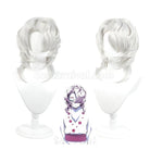Demon Slayer Kimetsu no Yaiba Rui Silver Curly Long Cosplay Wigs coscarnival011118131