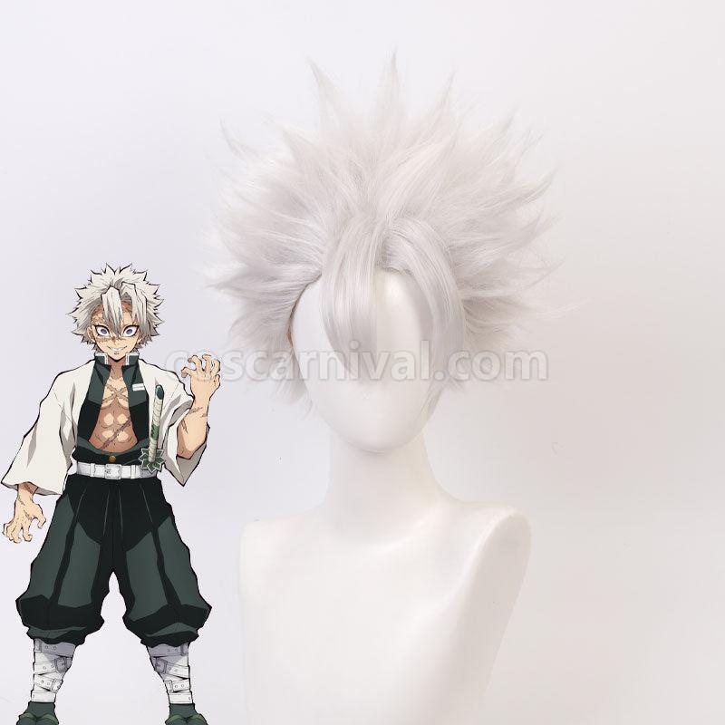 Demon Slayer Kimetsu no Yaiba Shinazugawa Sanemi Cosplay Wigs coscarnival01117089