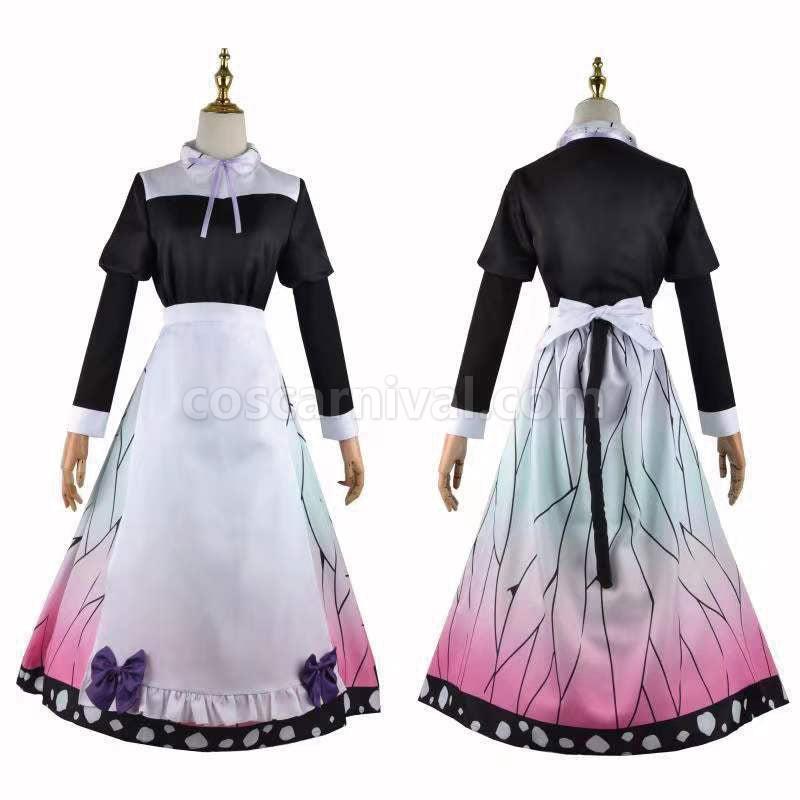 Demon Slayer Kimetsu no Yaiba Shinobu Kocho Maid Dress Cosplay Costumes coscarnival01111424