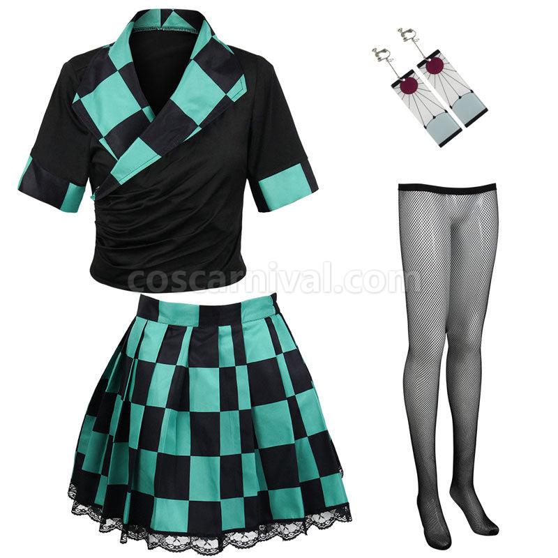 Demon Slayer Kimetsu no Yaiba Tanjiro Kamado Cosplay Costumes coscarnival01117518