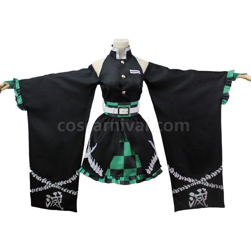 Demon Slayer Kimetsu no Yaiba Tanjiro Kamado Dress Cosplay Costumes coscarnival01115367