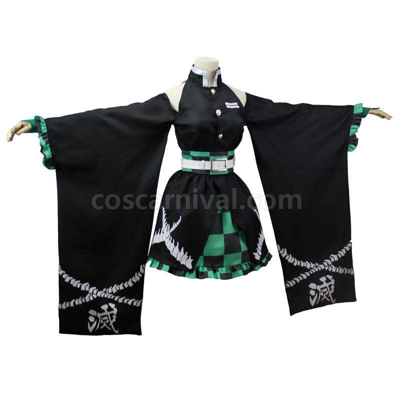 Demon Slayer Kimetsu no Yaiba Tanjiro Kamado Dress Cosplay Costumes coscarnival01115375