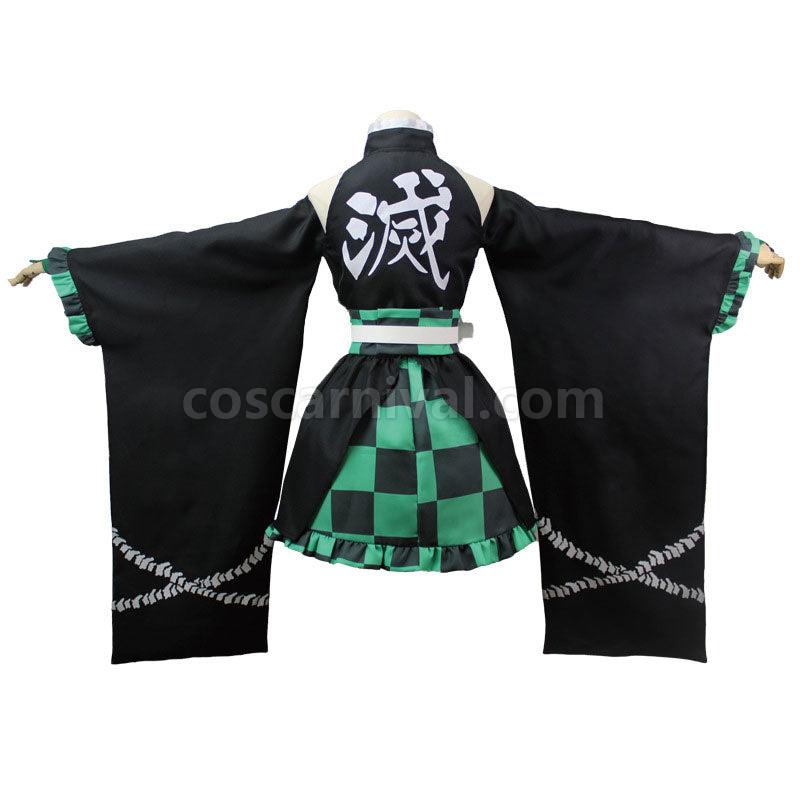 Demon Slayer Kimetsu no Yaiba Tanjiro Kamado Dress Cosplay Costumes coscarnival01115383
