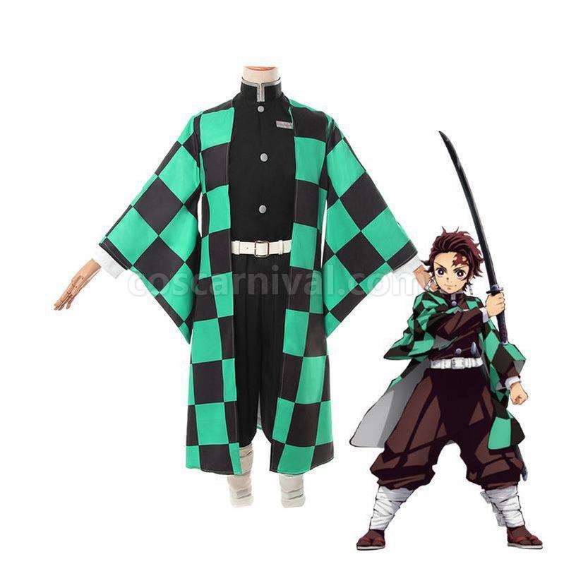 Demon Slayer Kimetsu no Yaiba Tanjiro Kamado Kimono Fullset Cosplay Costumes coscarnival011119310