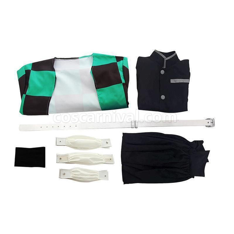 Demon Slayer Kimetsu no Yaiba Tanjiro Kamado Kimono Fullset Cosplay Costumes coscarnival011119348