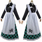 Demon Slayer Kimetsu no Yaiba Tanjiro Kamado Maid Dress Cosplay Costume coscarnival01111411