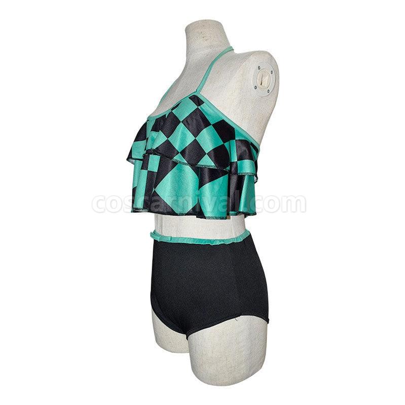 Demon Slayer Kimetsu no Yaiba Tanjirou Kamado Swimsuit Cosplay Costumes coscarnival011110550