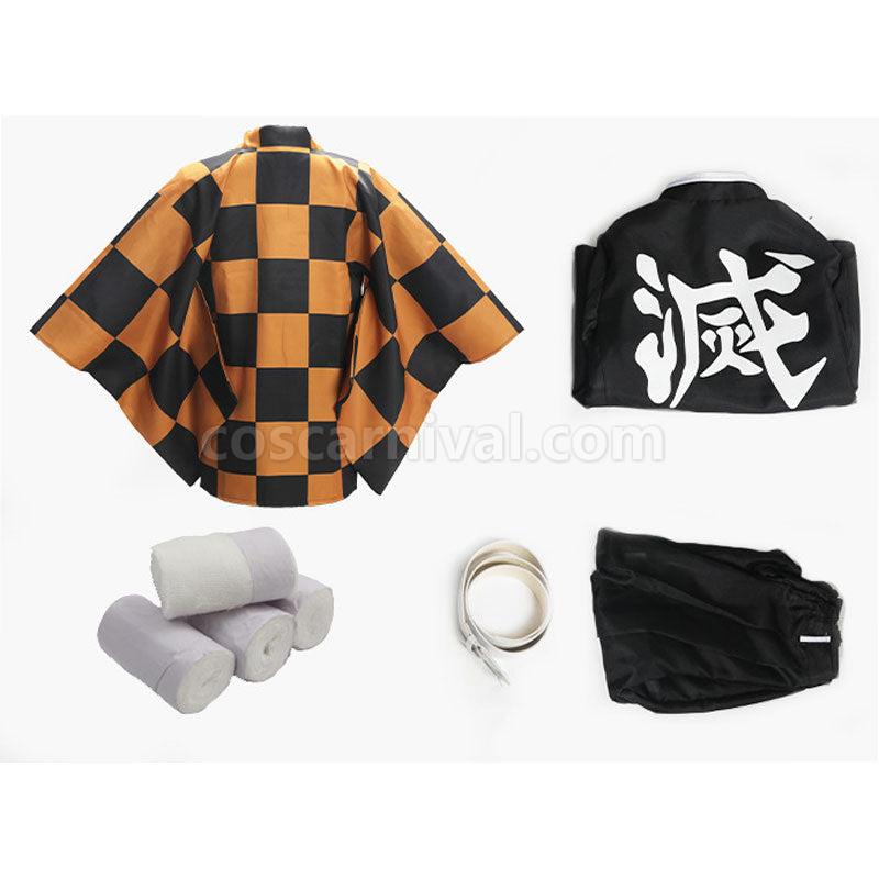 Demon Slayer Kimetsu no Yaiba Tanjuro Kamado Cosplay Costumes coscarnival01118366
