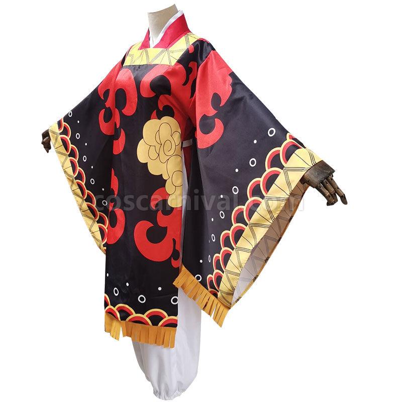 Demon Slayer Kimetsu no Yaiba Tanjuro Kamado Dance of the Fire God Hinokami Kagura Cosplay Costume coscarnival01118553