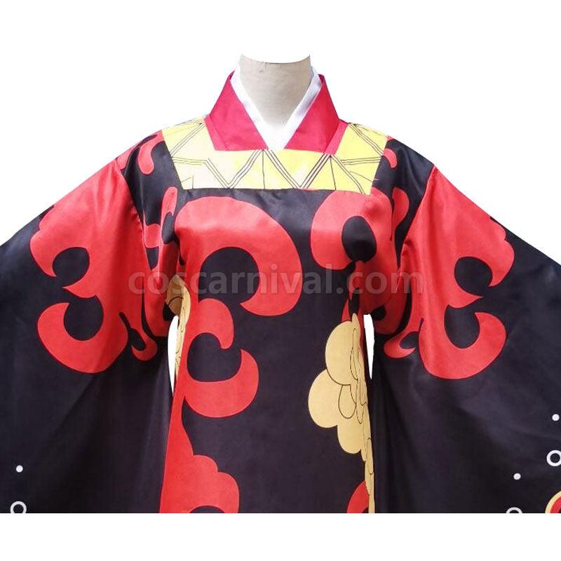 Demon Slayer Kimetsu no Yaiba Tanjuro Kamado Dance of the Fire God Hinokami Kagura Cosplay Costume coscarnival01118592