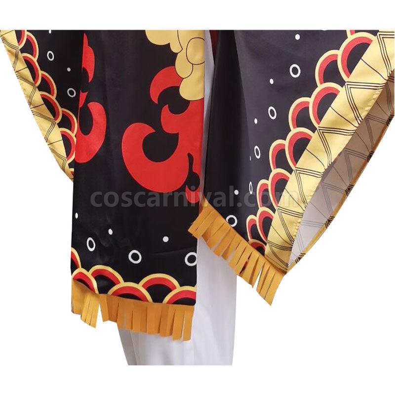 Demon Slayer Kimetsu no Yaiba Tanjuro Kamado Dance of the Fire God Hinokami Kagura Cosplay Costume coscarnival01118601