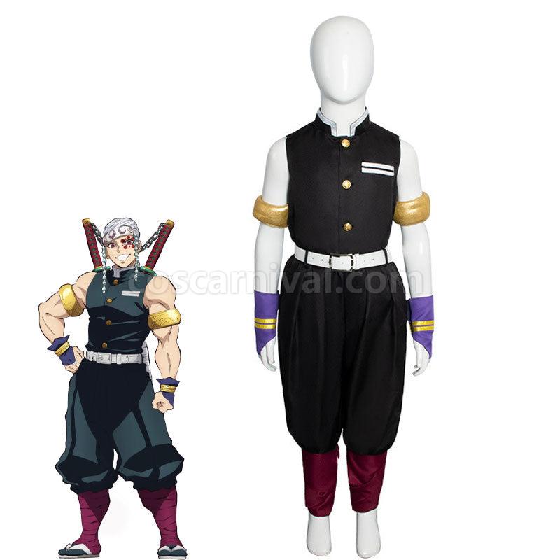 Demon Slayer Kimetsu no Yaiba Tengen Uzui Kids Fullset Cosplay Costumes coscarnival01118903
