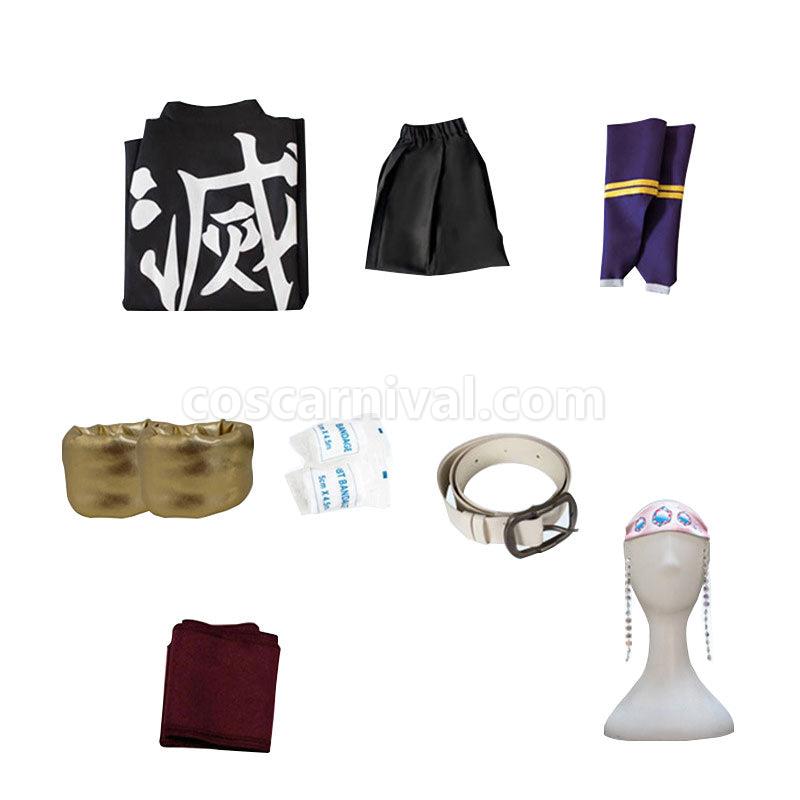 Demon Slayer Kimetsu no Yaiba Tengen Uzui Kids Fullset Cosplay Costumes coscarnival01118947