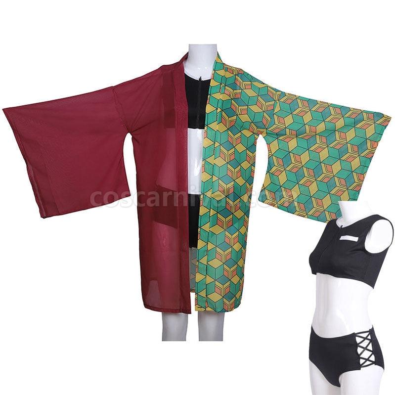 Demon Slayer Kimetsu no Yaiba Tomioka Giyuu Swimsuit Cosplay Costumes coscarnival011110486