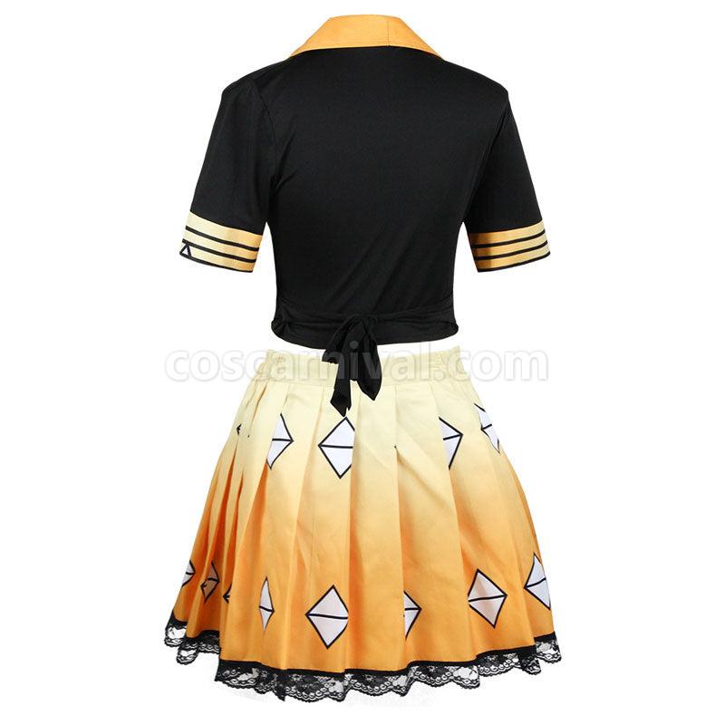 Demon Slayer Kimetsu no Yaiba Zenitsu Agatsuma Cosplay Costumes coscarnival01117521
