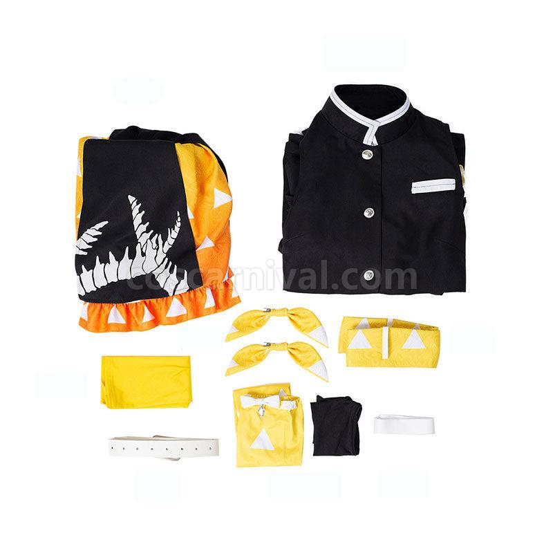 Demon Slayer Kimetsu no Yaiba Zenitsu Agatsuma Cosplay Costumes coscarnival01118607